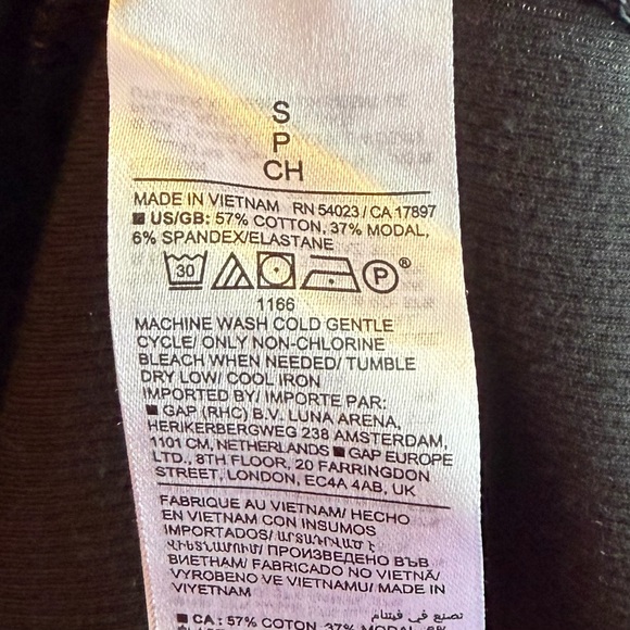 •Banana Republic• Black Ribbed Long Sleeve Top – Size Small - Picture 5 of 6